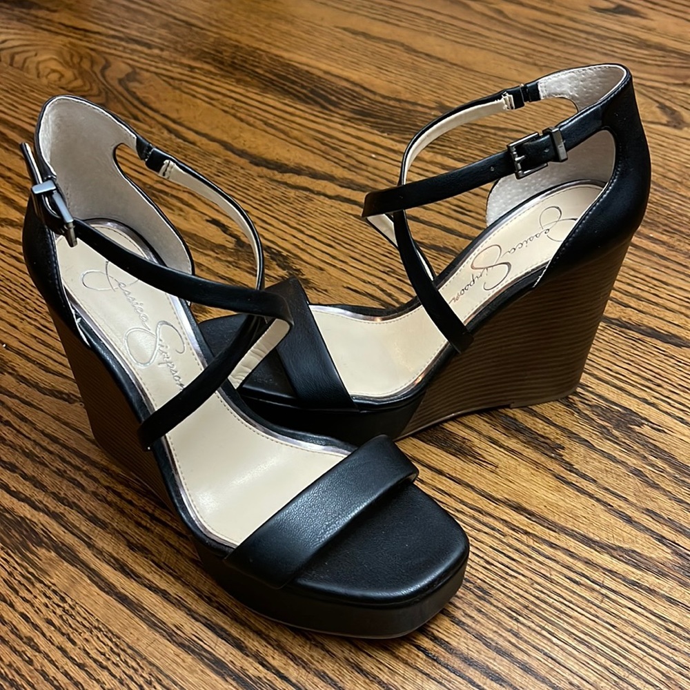 Jessica Simpson Black 4.5 inch Wedge | Samira2 size 7 women